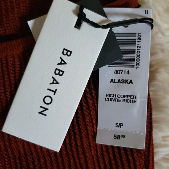 BABATON knit tank/cami ribbed knit cropped Sweater top - Picture 5 of 9